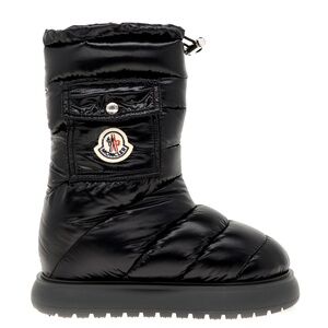 Moncler Gaia Pocket Quilted Snow Boots Black Size 37 New